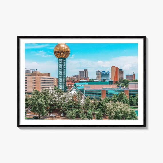 Knoxville Sunsphere Golden Tower And City Skyline Photo Poster