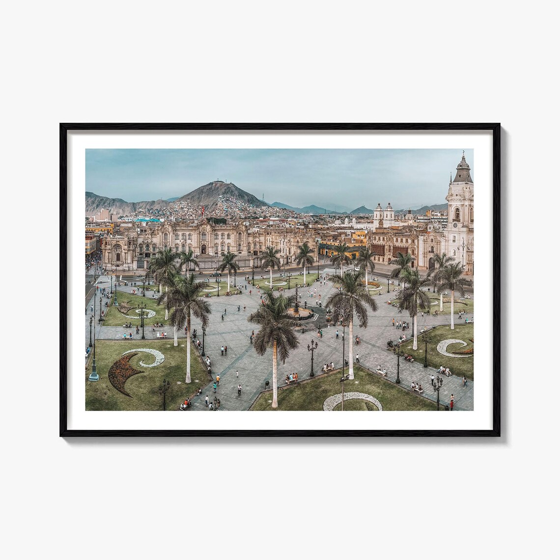Lima Peru Plaza Mayor Aerial Historic Cityscape Photo Poster