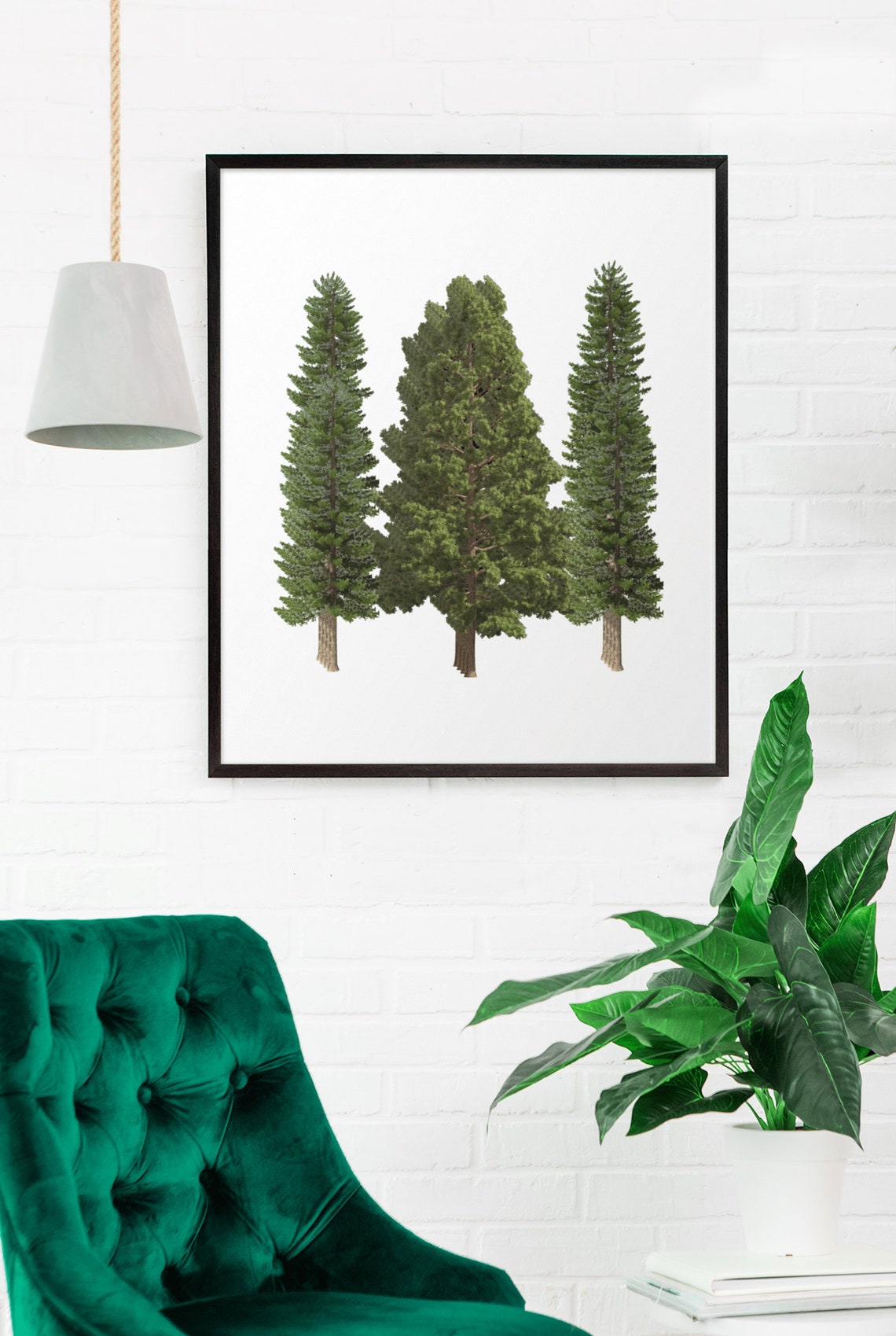 Lush Green Pine Tree Print Pine Tree Wall Art - Image 4