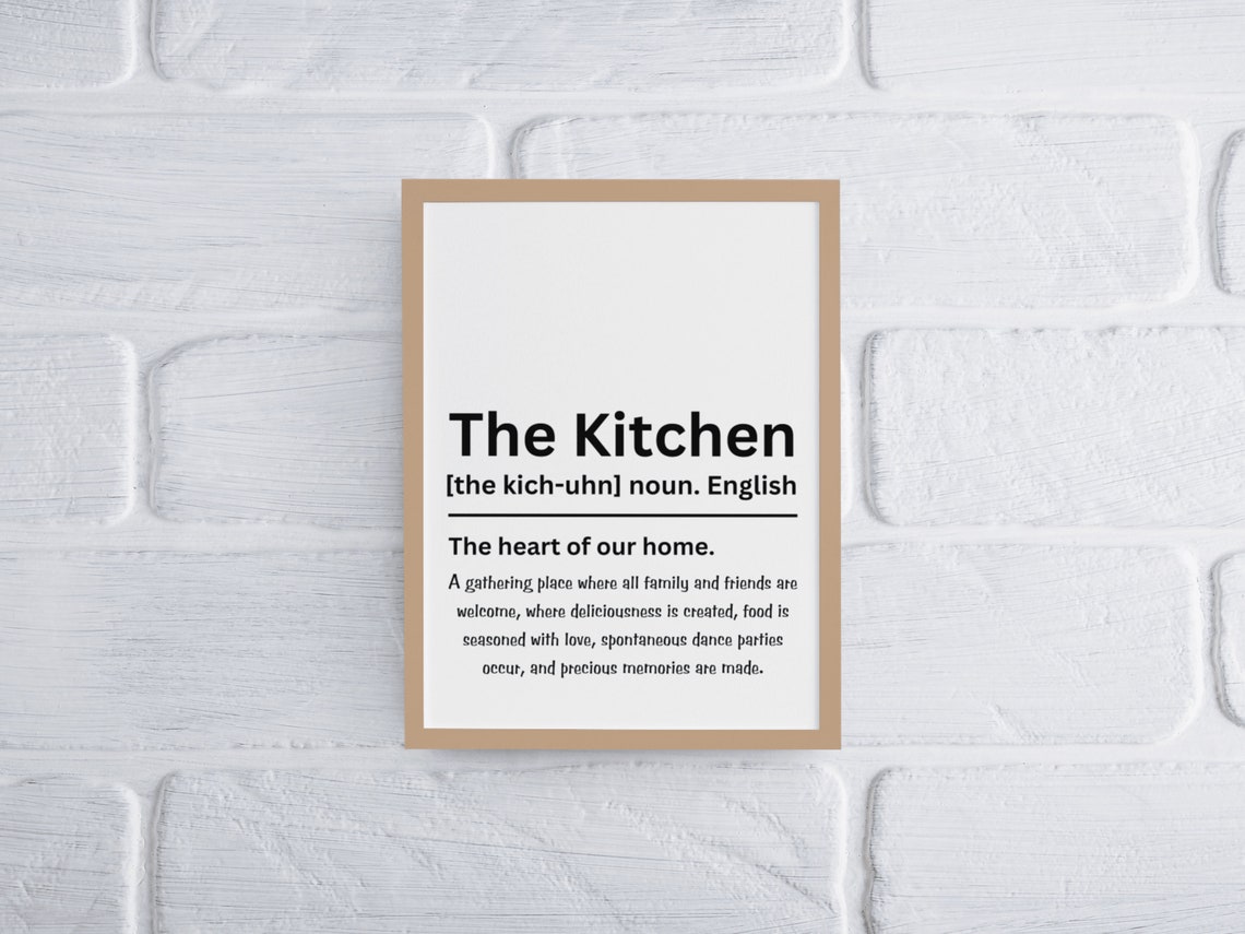 The Kitchen Dictionary Definition Poster Heart Of The Home Gift - Image 4
