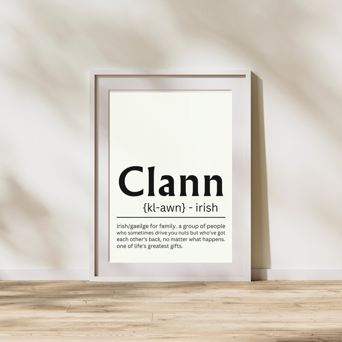 Clann Irish Print Family Irish Gifts Definition Print Newly Wed Gifts Ireland Poster Irish Wedding Personalized Gifts Wall Art - Image 3