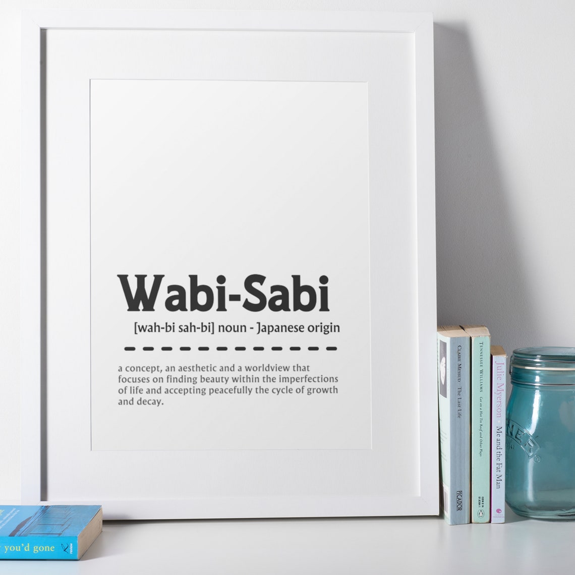 Wabi-Sabi Japanese Philosophy Dictionary Definition Quote Poster - Image 3