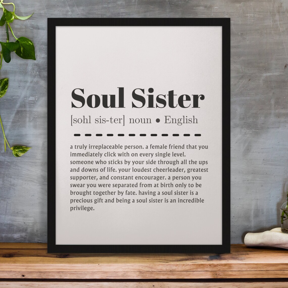 Soul Sister Definition Friendship Gift Best Friend Decor Poster - Image 3