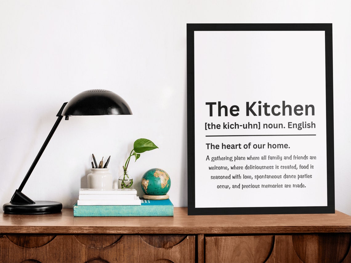 The Kitchen Dictionary Definition Poster Heart Of The Home Gift - Image 2