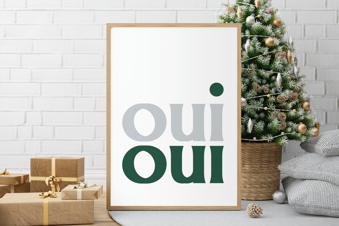 Oui Oui Toilet Bathroom Typography Poster Print - Image 5