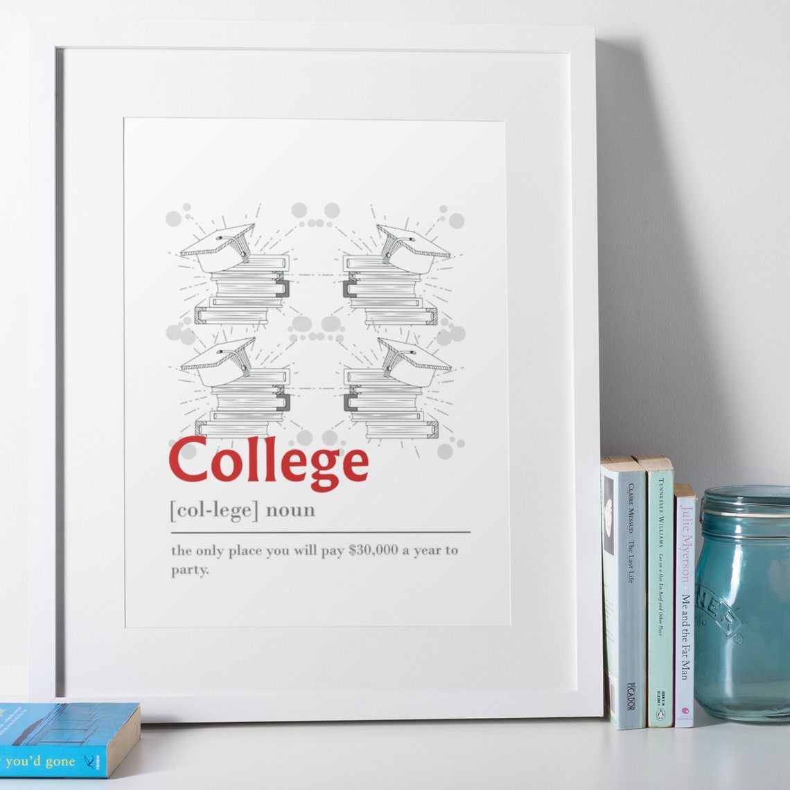 College Funny Dictionary Definition Pay to Party Quote Poster - Image 2