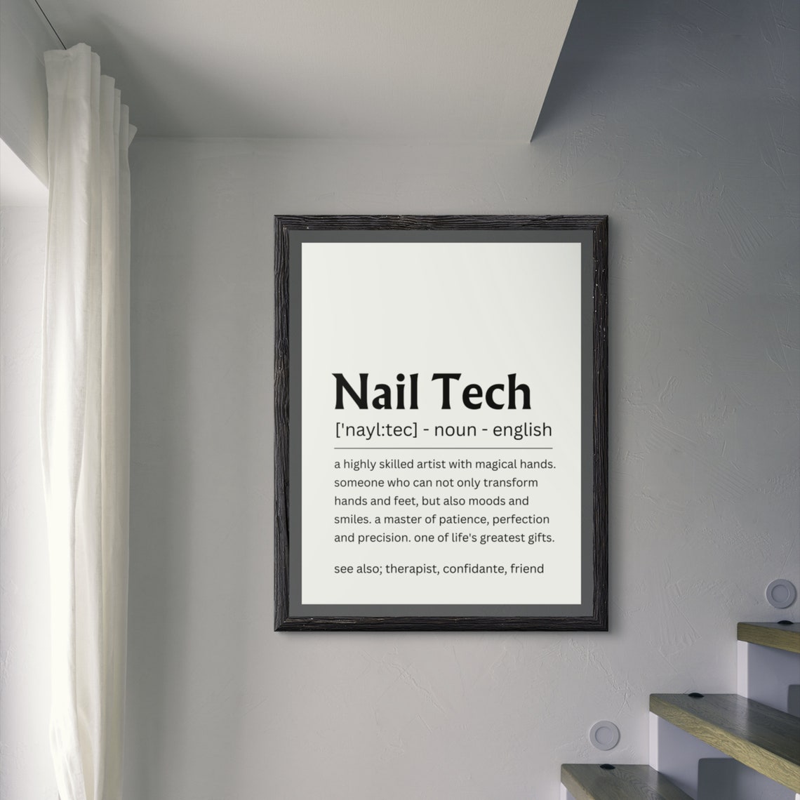Nail Tech Definition Gift Nail Technician Appreciation Quote Poster - Image 3