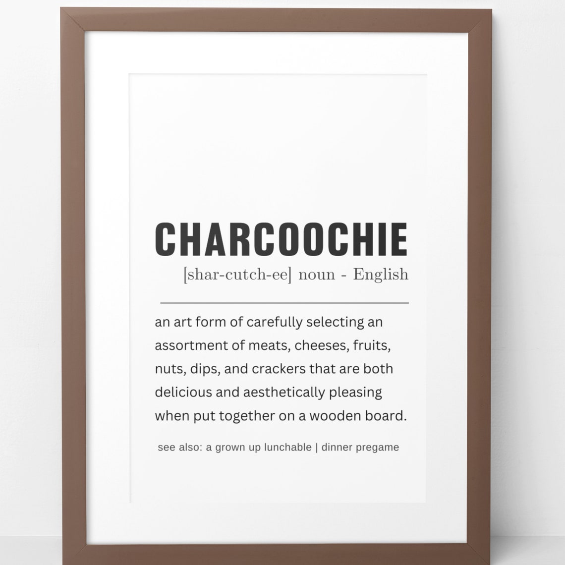 Charcoochie Definition Funny Kitchen Party Host Gift Wall Poster - Image 8