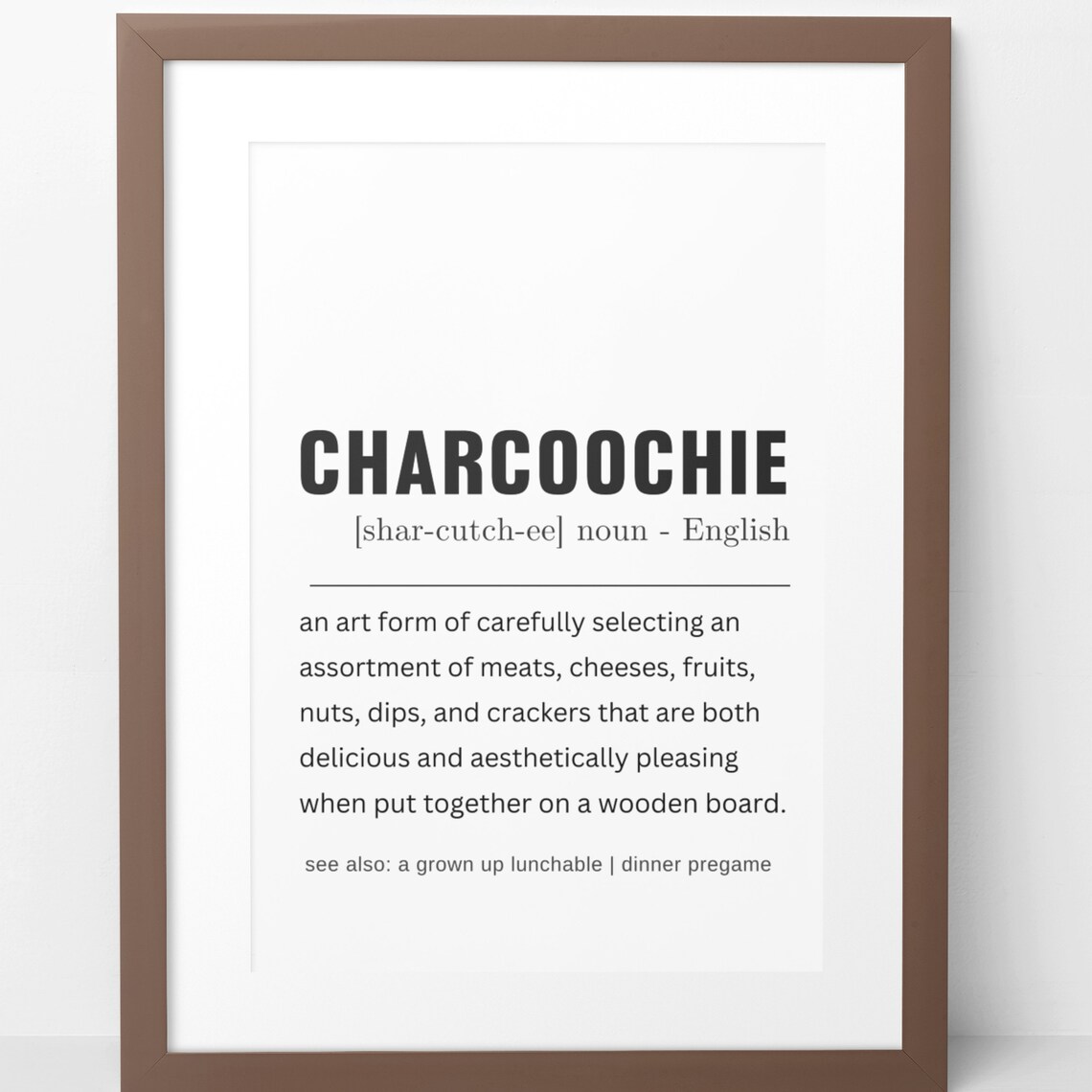 Funny Charcuterie Definition Wall Art Charcoochie Kitchen Print Charcuterie Board Print Food Print - Image 8