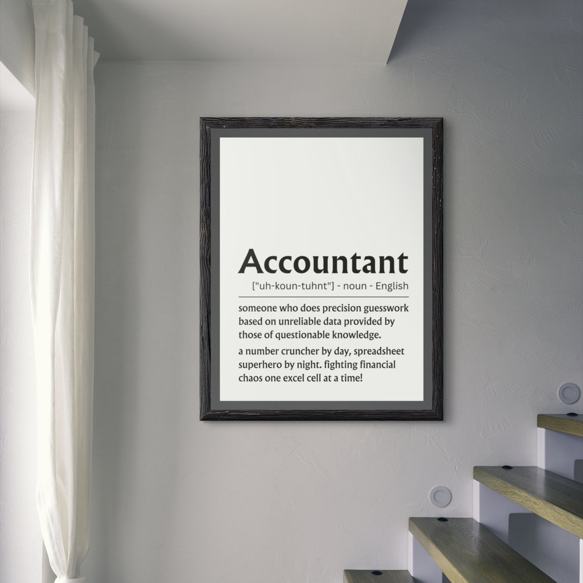 Accountant Spreadsheet Superhero Funny Definition Wall Poster - Image 7