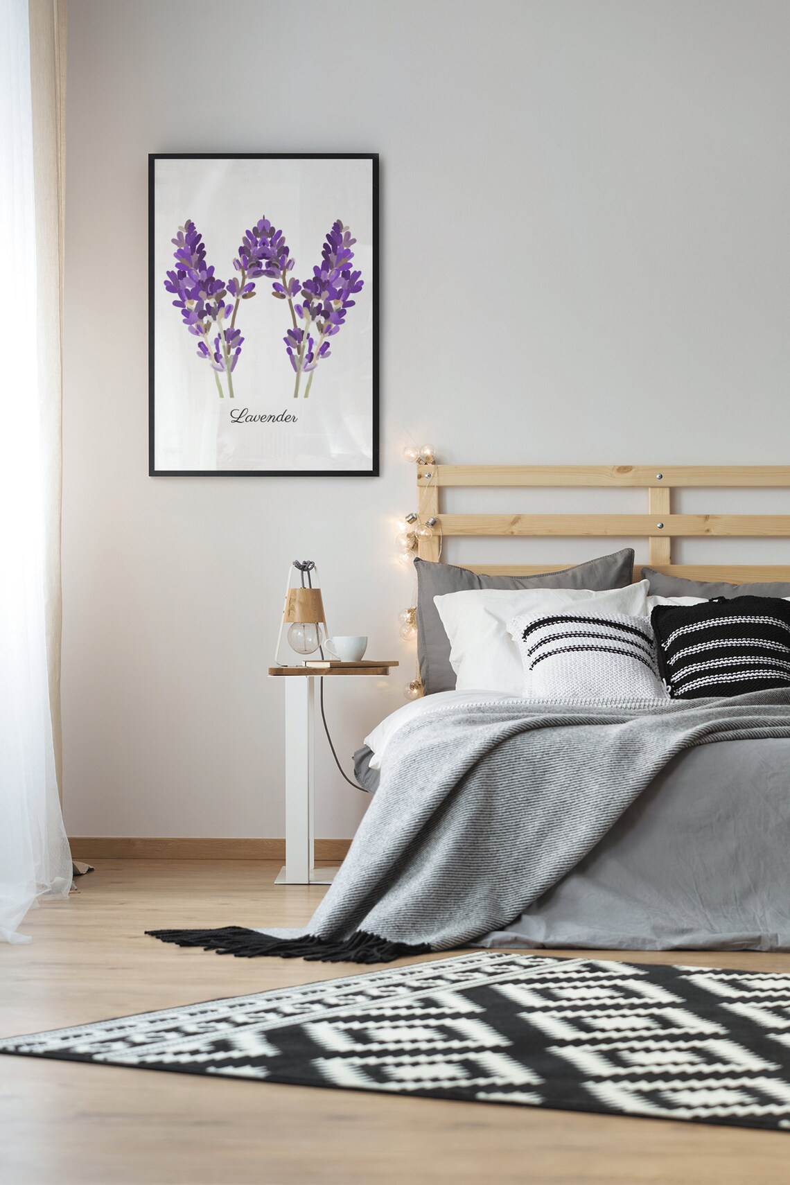Lavender Watercolor Purple Floral Botanical Calm Bedroom Decor Poster - Image 5