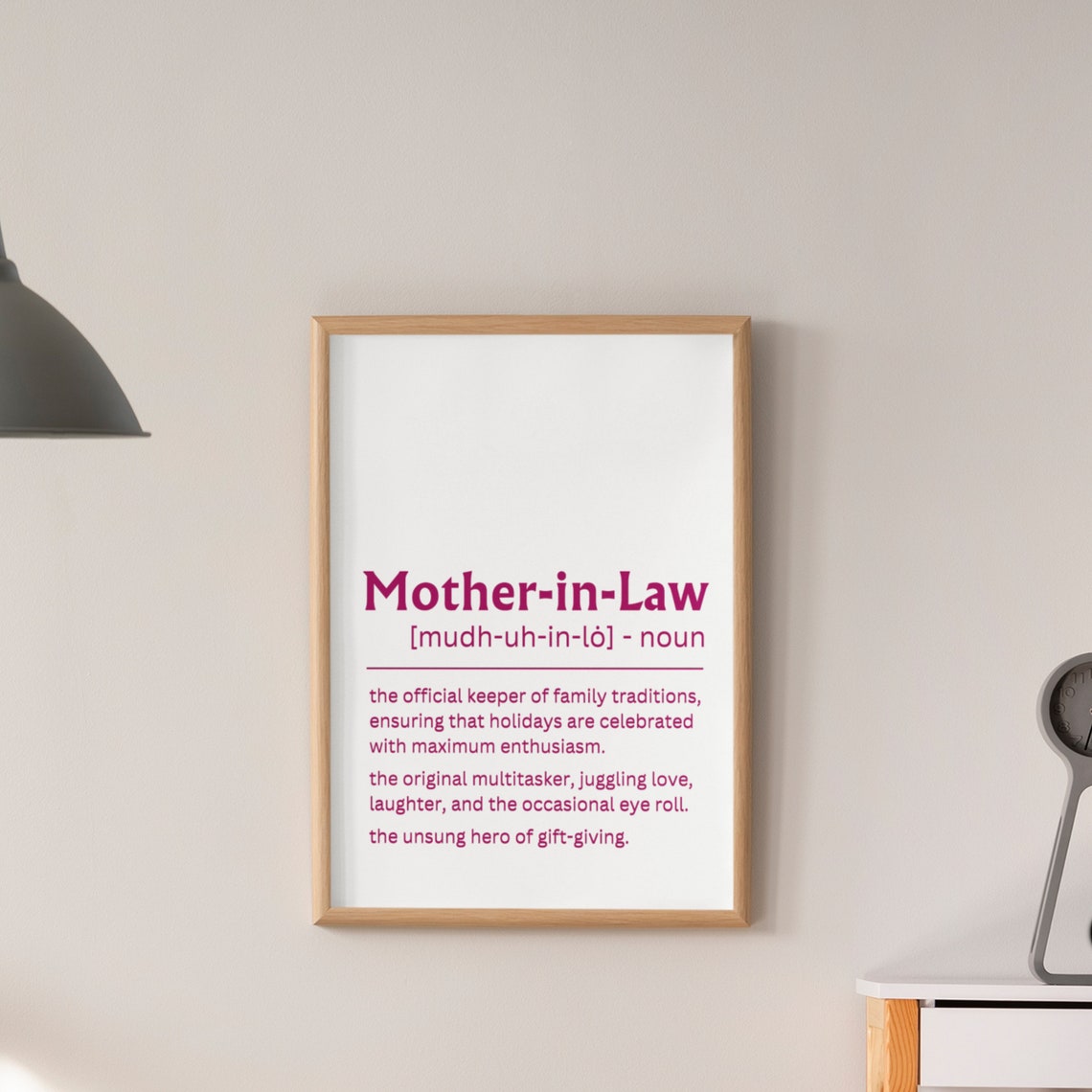 Mother In Law Definition Gift Appreciation Keepsake Decor Poster - Image 3