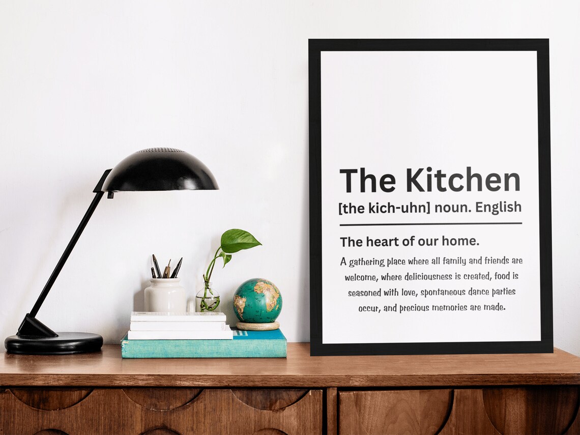 The Kitchen Dictionary Definition Poster Heart Of The Home Gift - Image 9