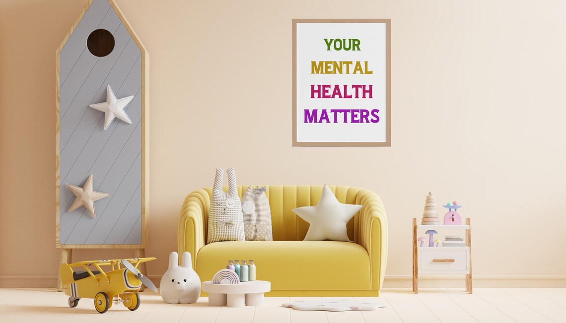 Your Mental Health Matters Set Of 3 Colorful Typography Poster Bundle - Image 4