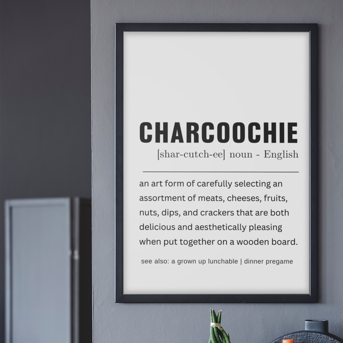 Funny Charcuterie Definition Wall Art Charcoochie Kitchen Print Charcuterie Board Print Food Print - Image 4