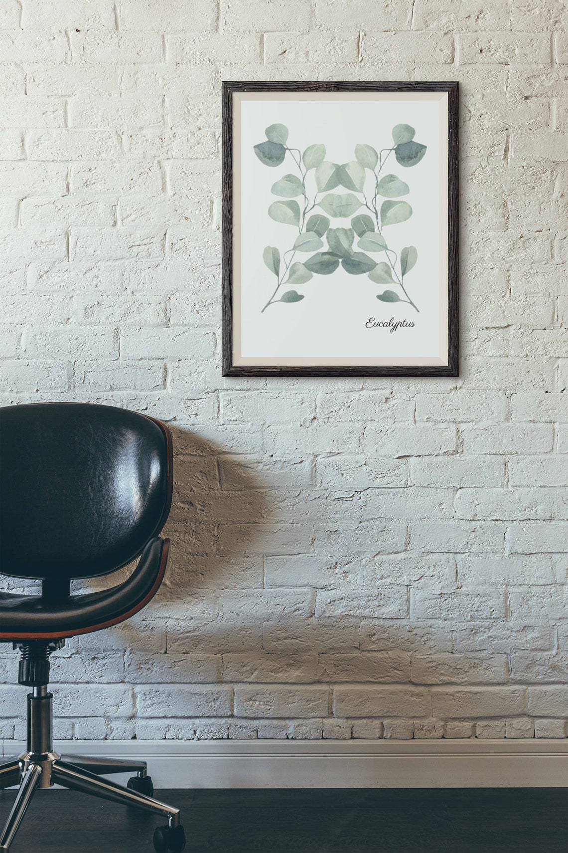 Eucalyptus Watercolor Botanical Minimalist Leaf Bedroom Decor Print - Image 7