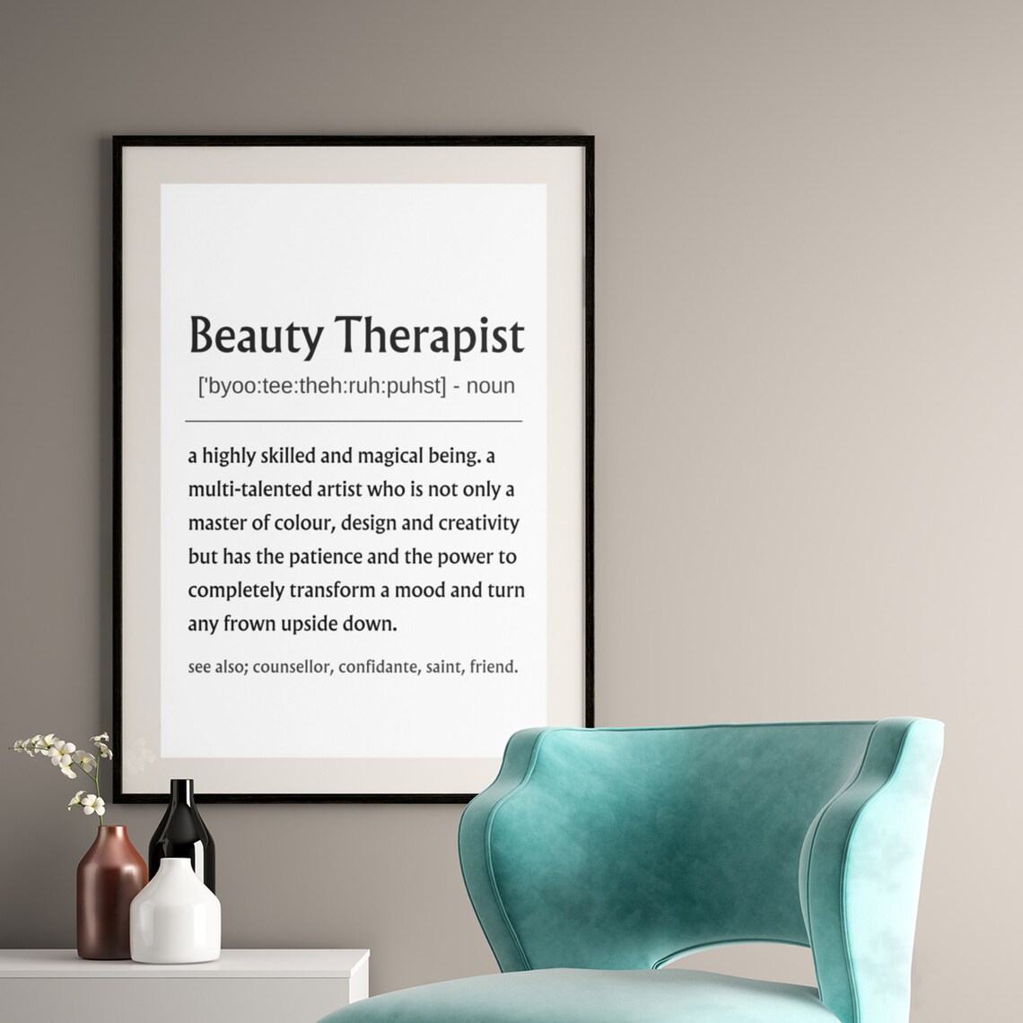 Beauty Therapist Definition Magical Artist Appreciation Poster - Image 5