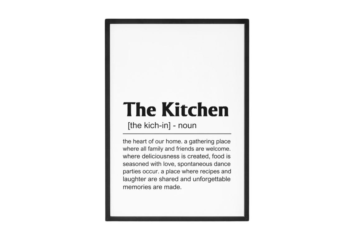 The Kitchen Definition Dictionary Meaning Home Decor Gift Poster - Image 8