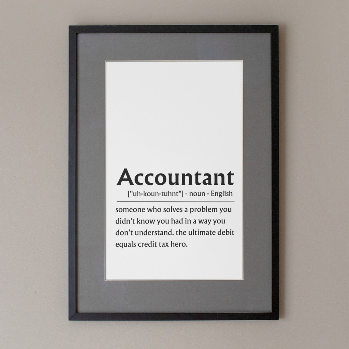 Accountant Definition Sign Funny Tax Hero Gift Office Poster - Image 6