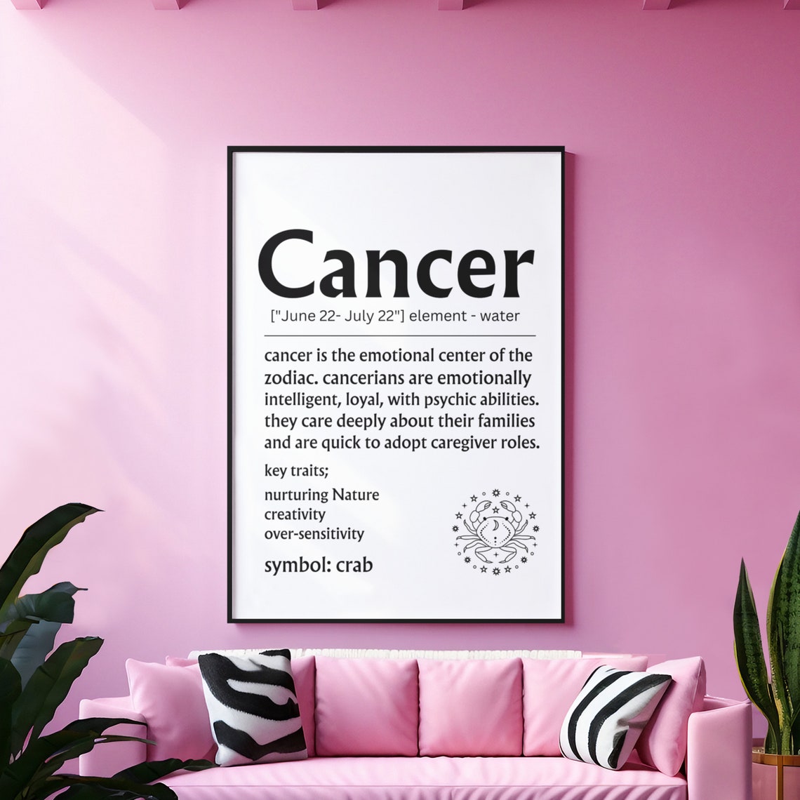Cancer Definition Print Cancer Gifts Cancer Print Cancer Decor Zodiac Gifts Cancer Birthday Gift - Image 9