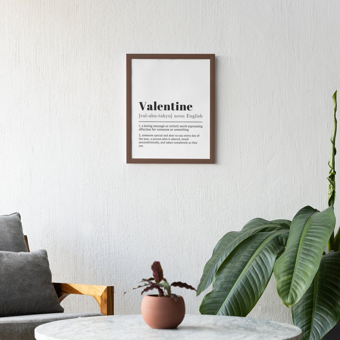Valentine Dictionary Definition Meaning Quote Romantic Gift Poster - Image 3