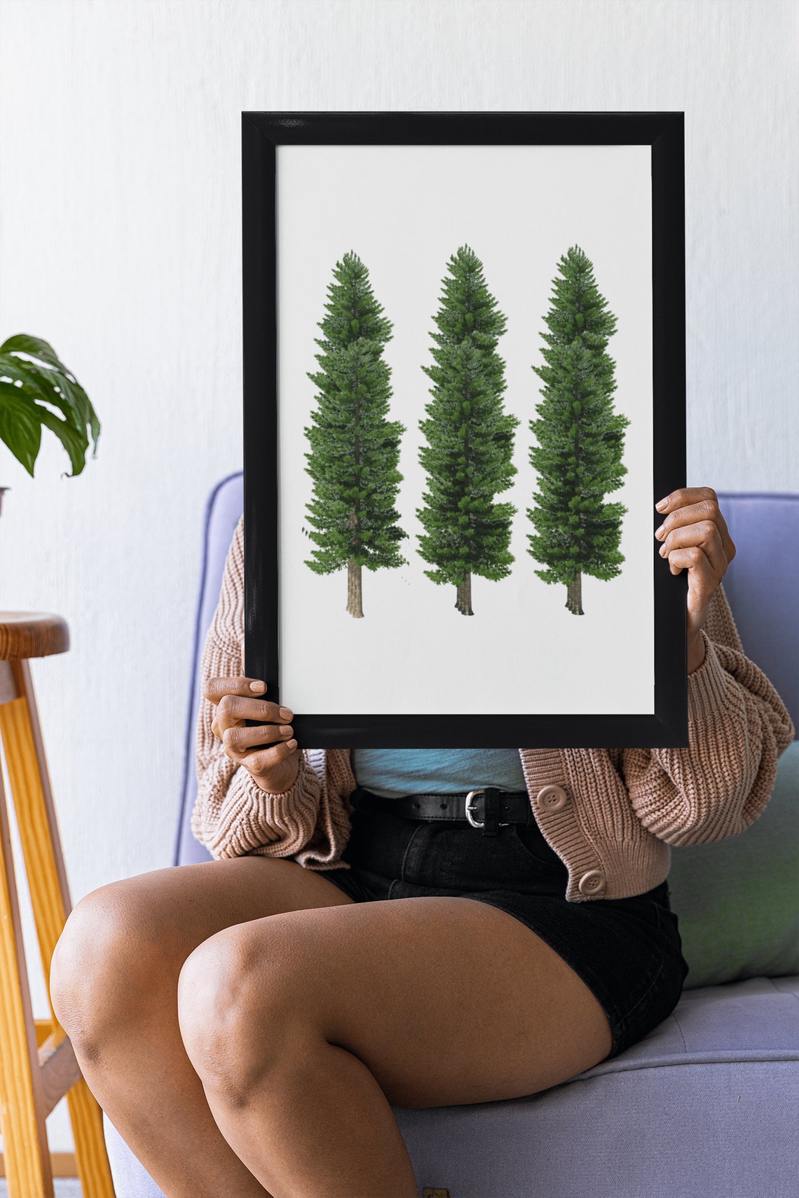 Pine Tree Print Woodland Nursery Decor Forest Nursery Wall Art - Image 9