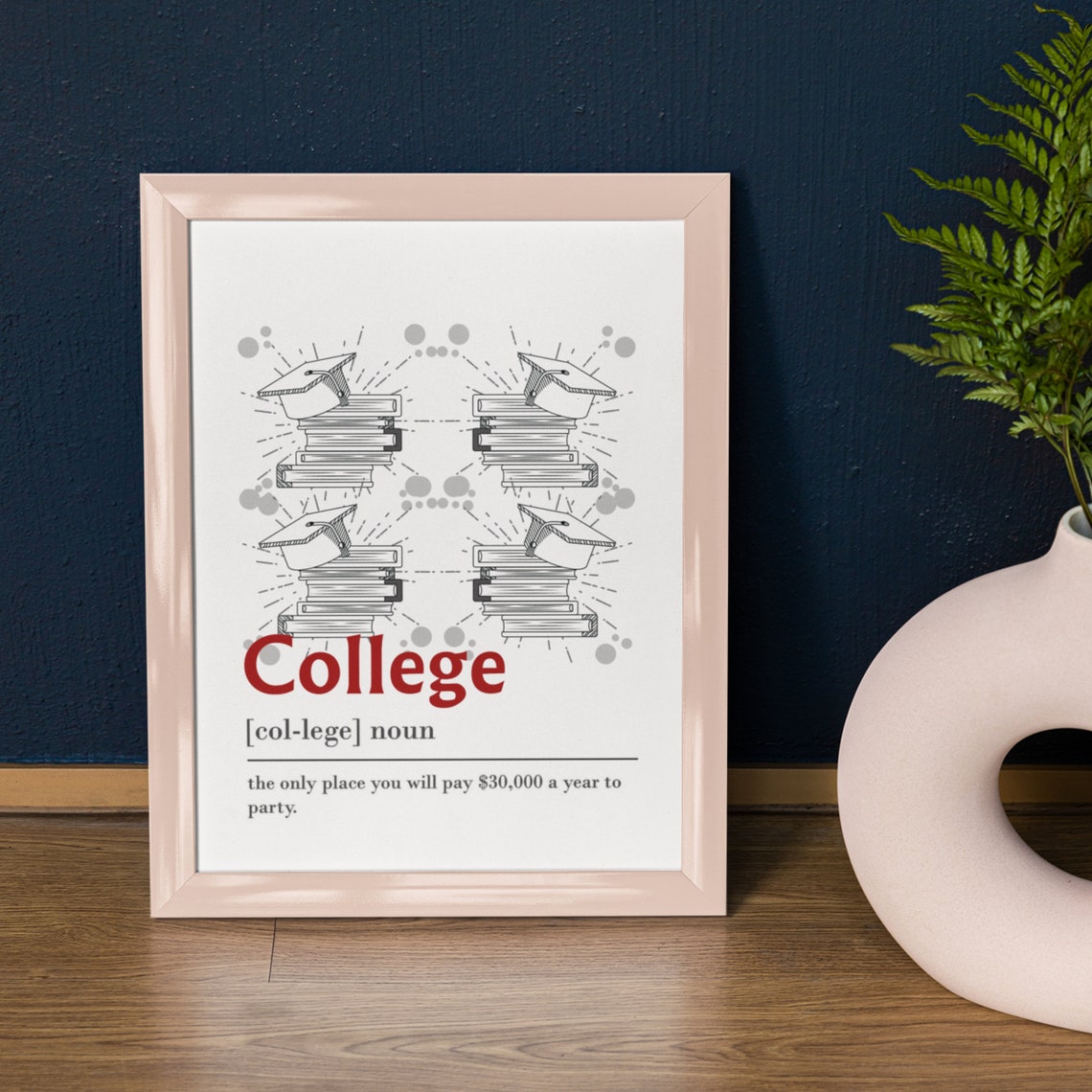 College Funny Dictionary Definition Pay to Party Quote Poster - Image 9