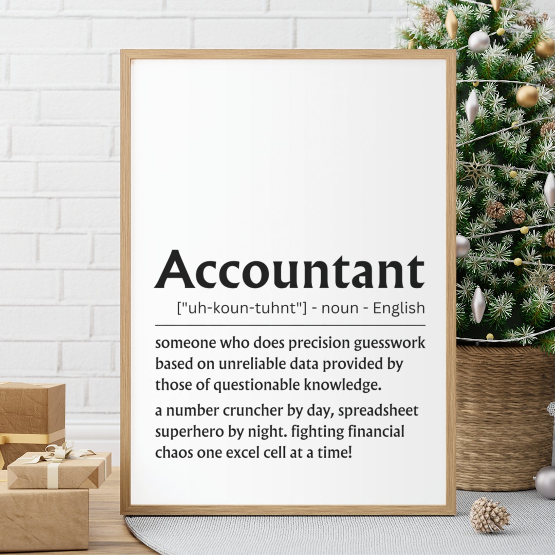 Accountant Spreadsheet Superhero Funny Definition Wall Poster - Image 8