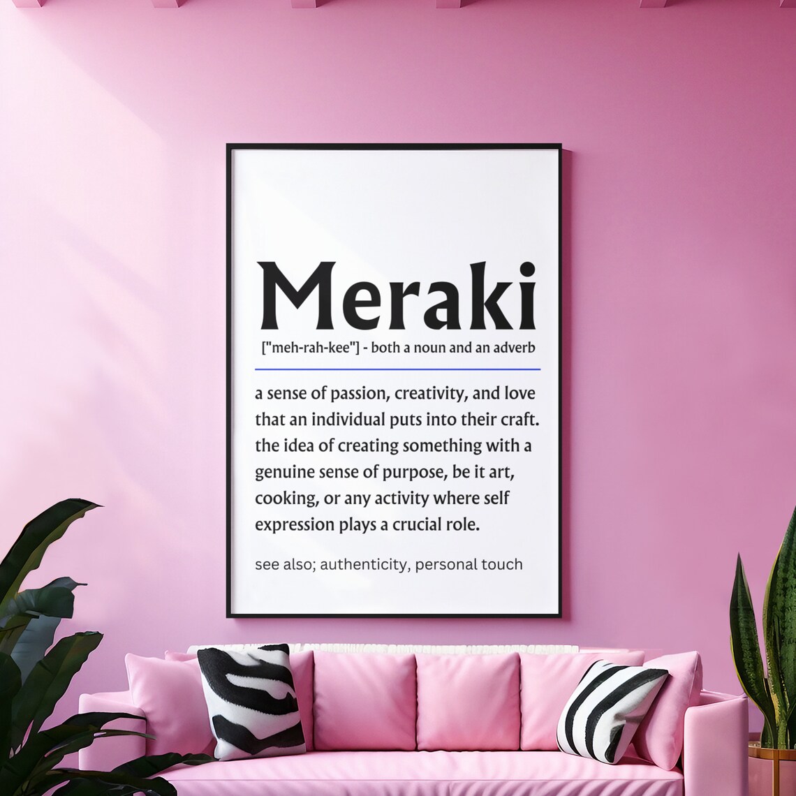 Meraki Definition Greek Creativity Passion Inspirational Word Poster - Image 7