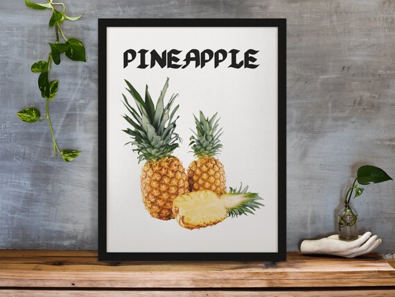 Pineapple Wall Art Pineapple Print For Kitchen Fruit Wall Art Prints Kitchen Food Artwork Homeschool Nursery Kids Room Decor