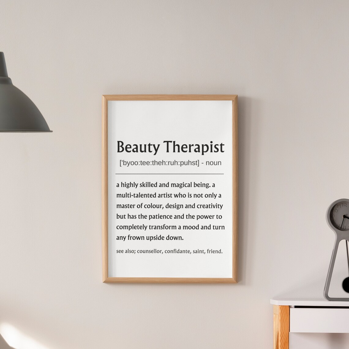 Beauty Therapist Definition Magical Artist Appreciation Poster - Image 3