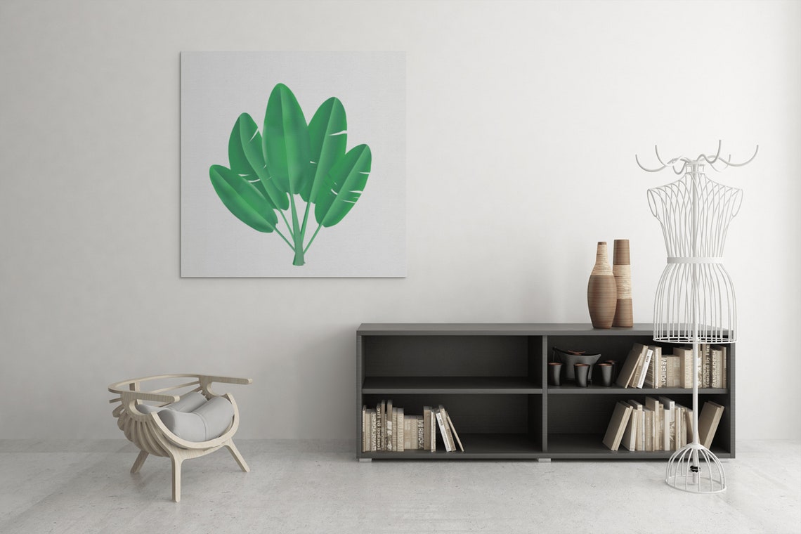 Banana Leaves Cluster Tropical Green Botanical Wall Decor Poster - Image 3