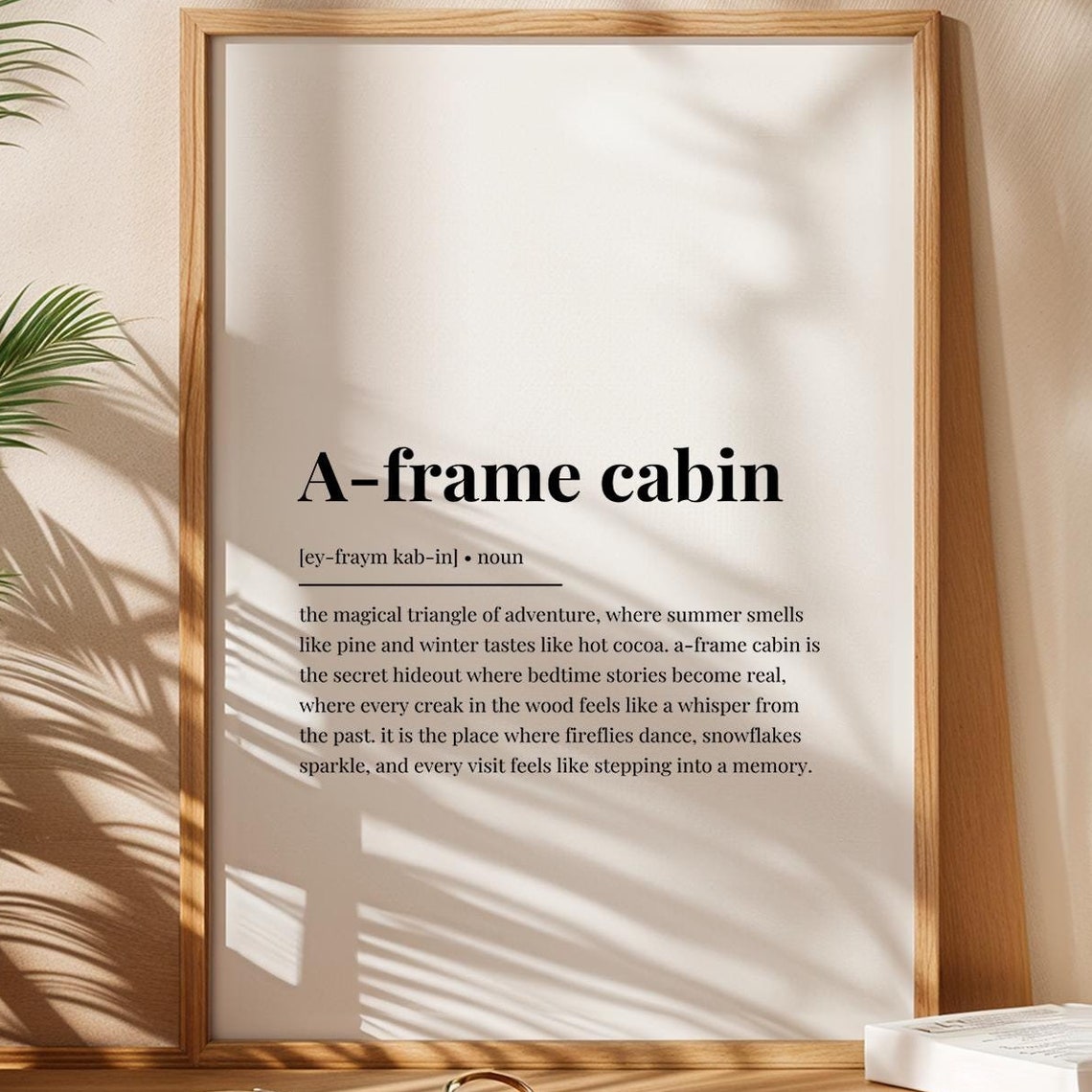 A-Frame Cabin Definition Poster Cozy Mountain Retreat Wall Decor