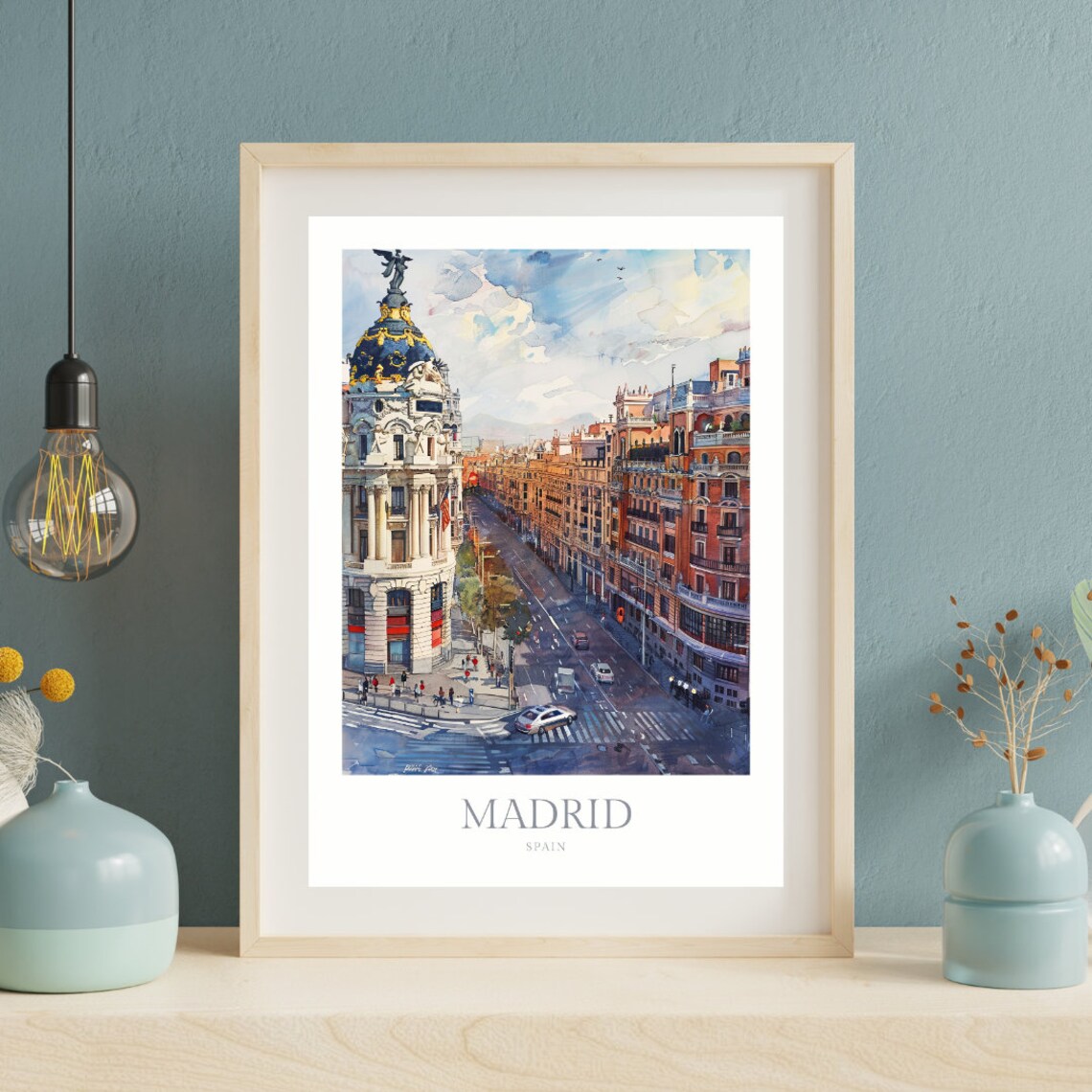 Madrid Spain Watercolor Poster, Travel Poster - Image 2