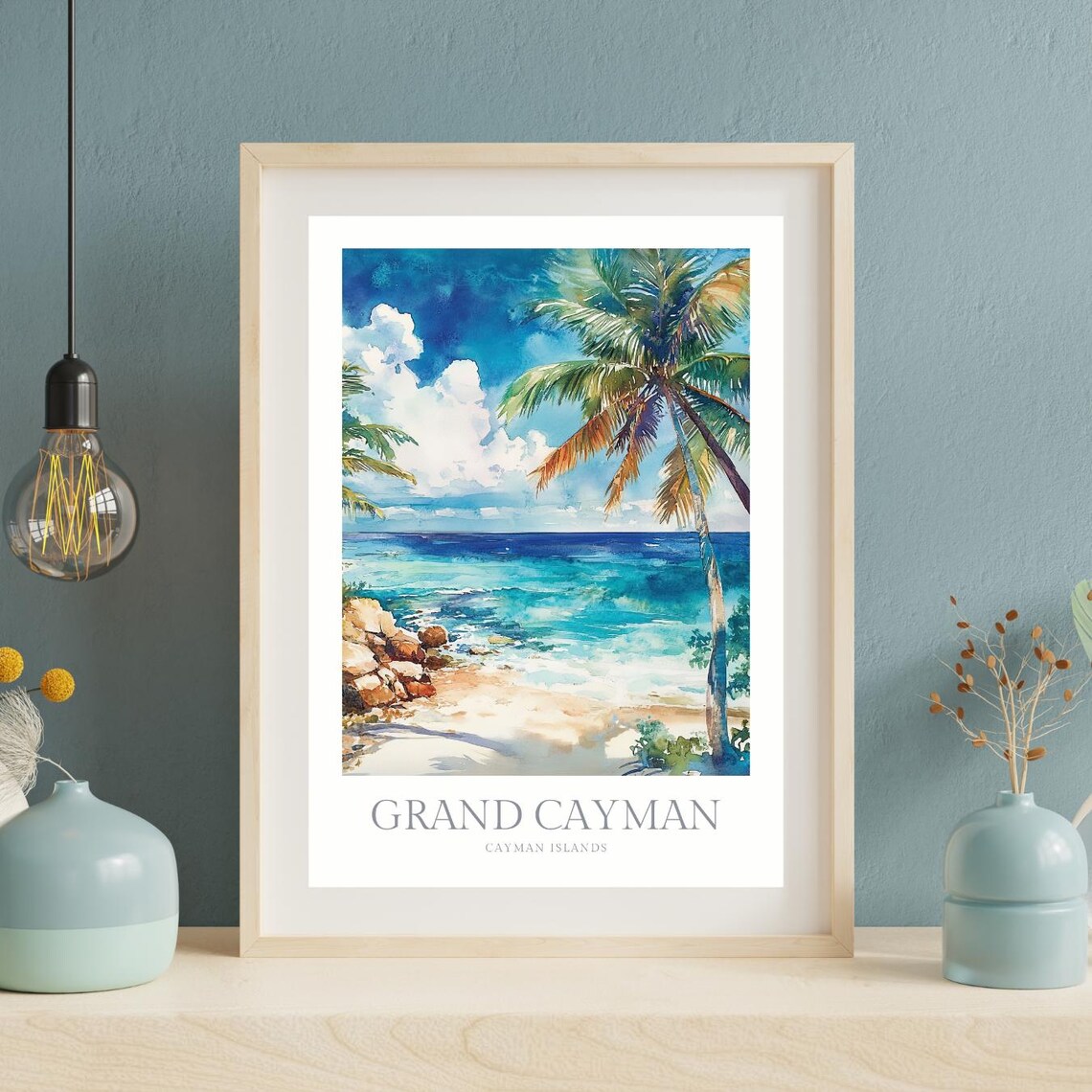 Grand Cayman Watercolor Poster Print, Cayman Islands - Image 2