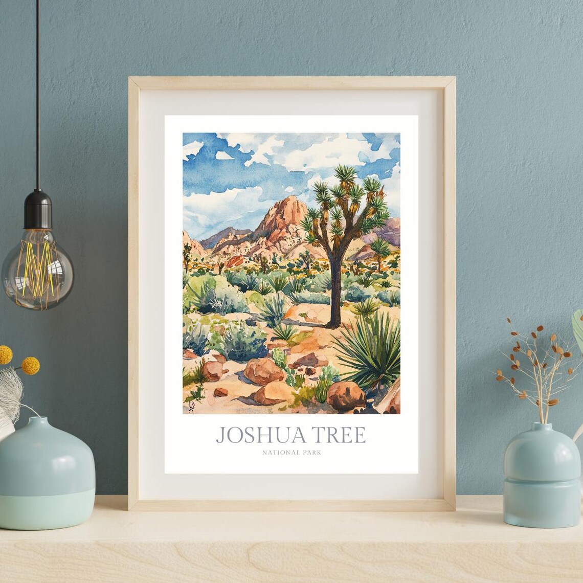 Joshua Tree National Park Watercolor Travel Poster - Image 2