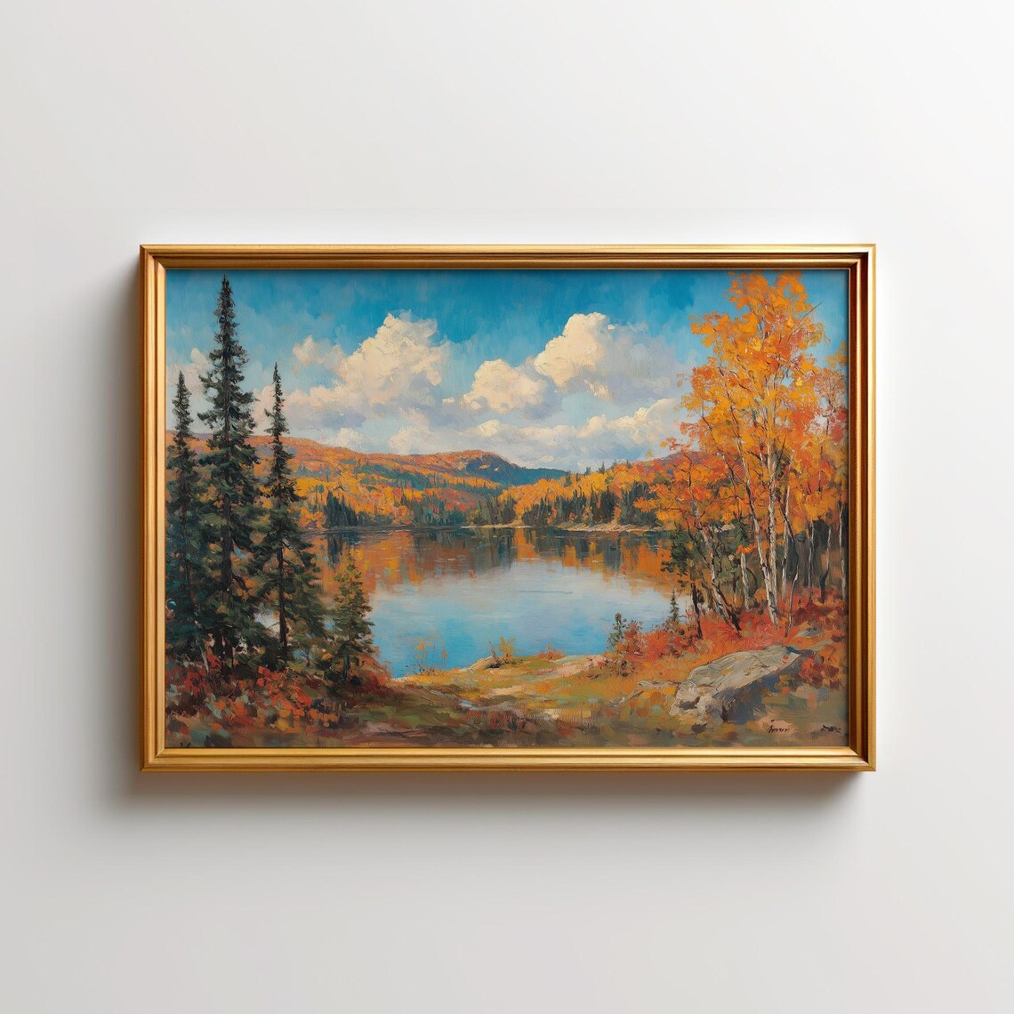 Lake Superior Landscape Art Print, Minnesota Wall Decor