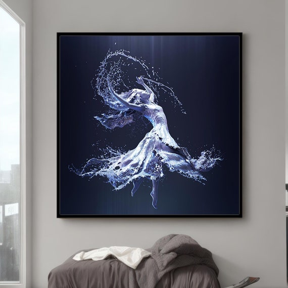 Utopian Art Dancing In The Rain Wall Art Print On Utopian Art Dancing Girl Poster Framed Ready To Hang