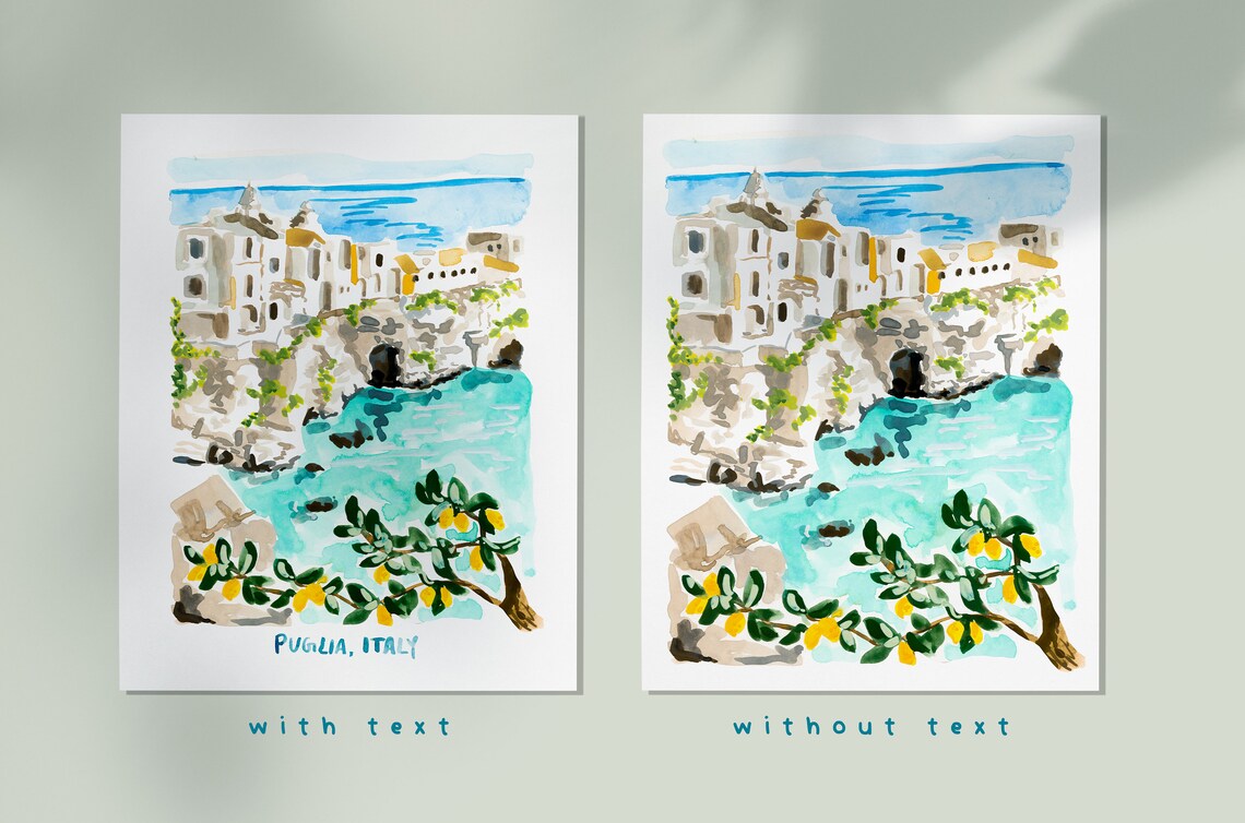 Puglia Italy Travel Poster, Gargano Peninsula - Image 3