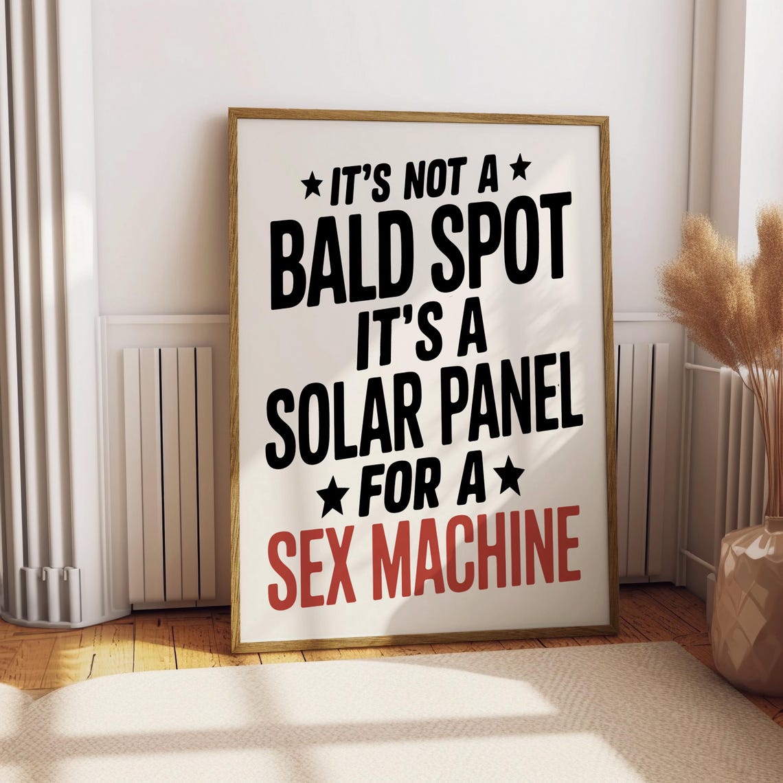 Its Not a Bald Spot Solar Panel Funny Bold Typography Quote Poster - Image 2