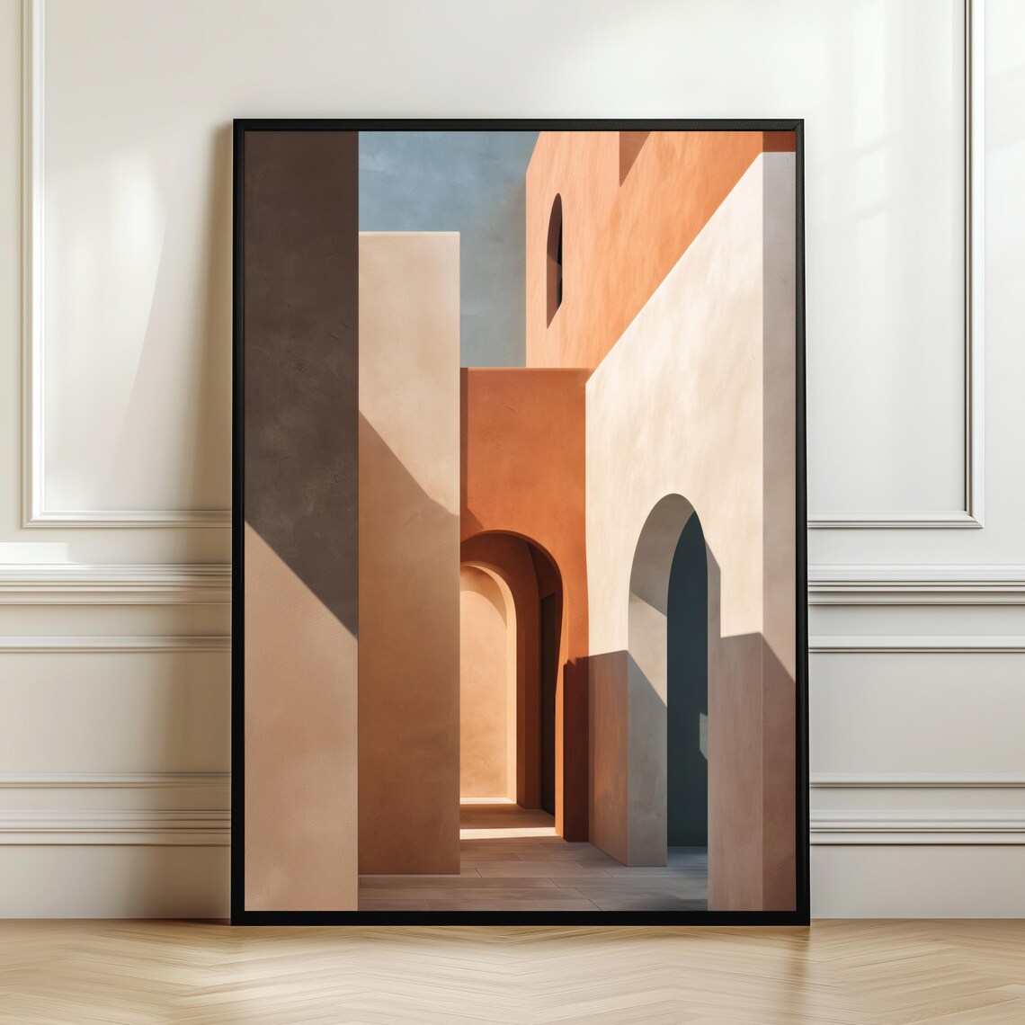 Minimalist Architectural Archway, Mediterranean Print