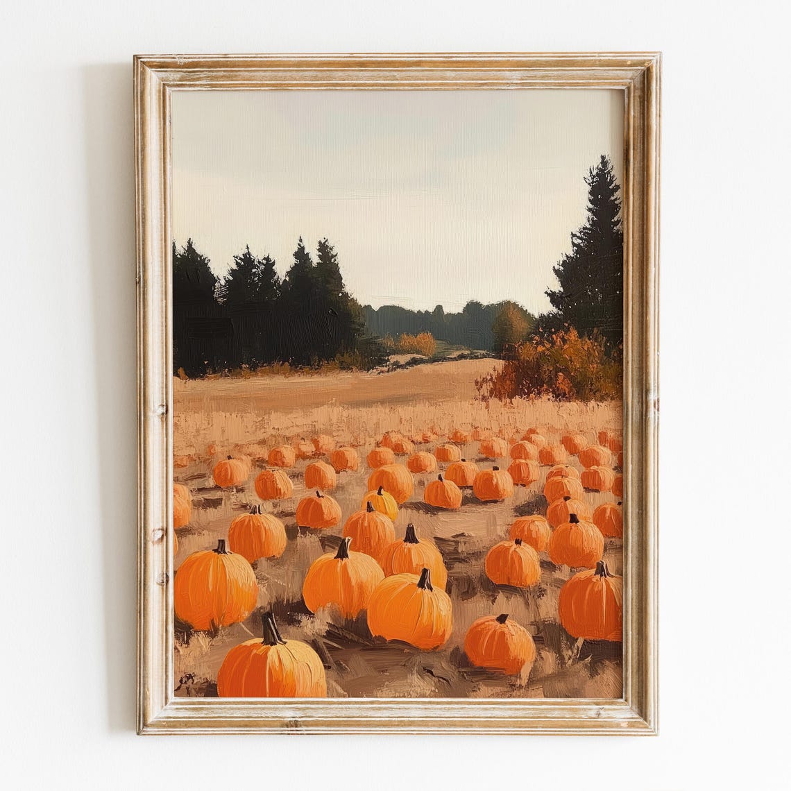 Autumn Pumpkin Patch Field Harvest Fall Farm Landscape Art Poster - Image 5