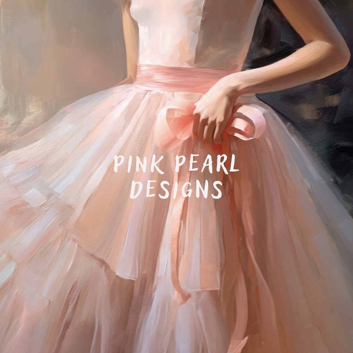 Pink Ballet Dancer Tulle Dress Ballerina Painting Wall Art Print - Image 8