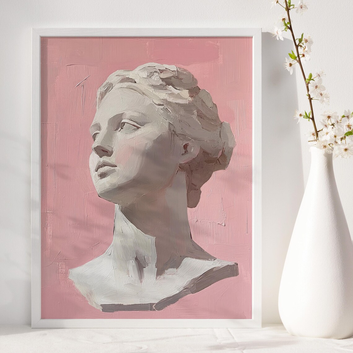 Greek Goddess Coquette Vintage Pink Art Print - Image 2