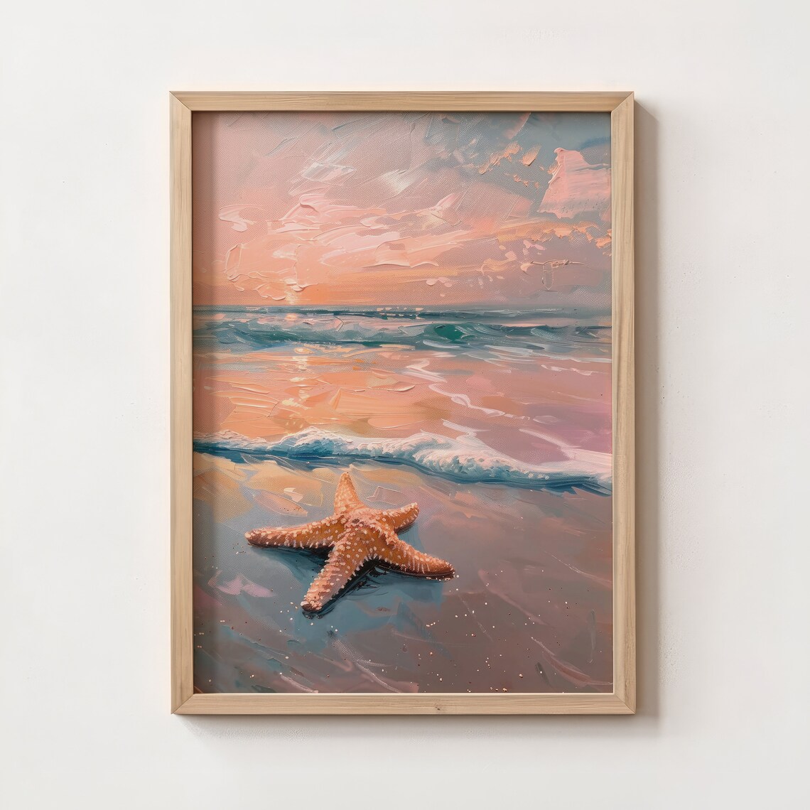 Starfish Coastal Art Print, Preppy Beachy Decor - Image 4