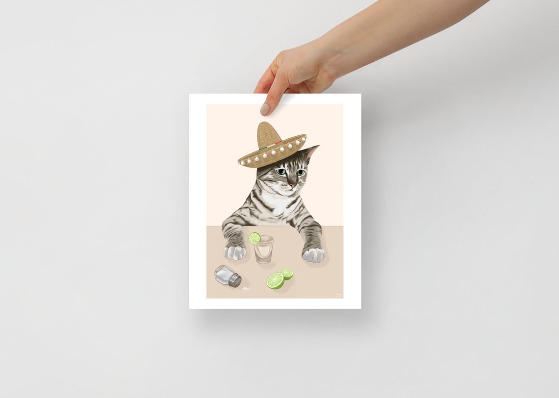 Cat Cat - Contemporary Travel Poster - Image 2