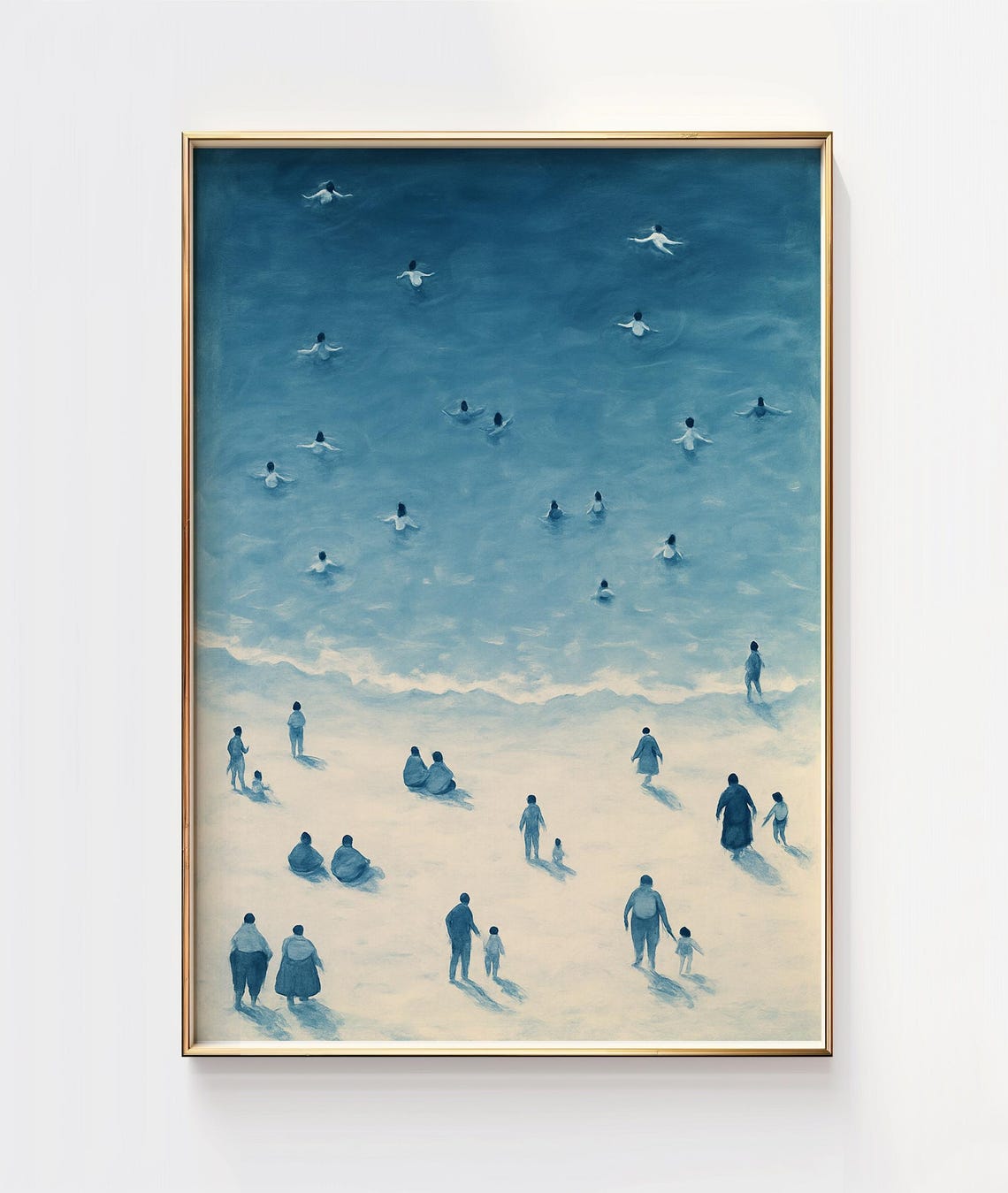 Minimalist Beach Print Abstract Ocean Painting Coastal Home Decor