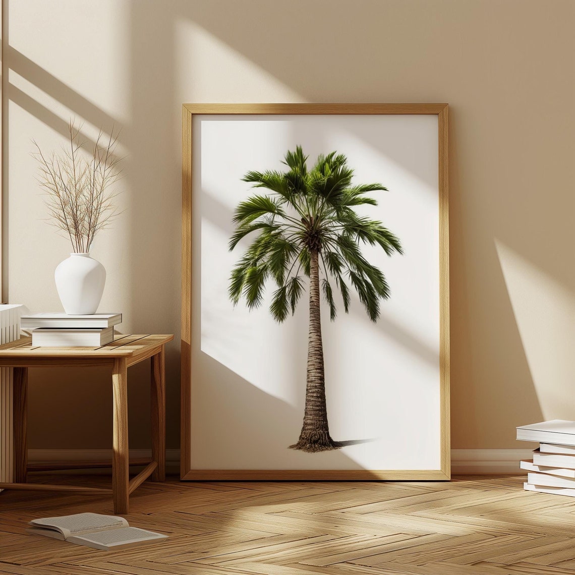 Tall Palm Tree Botanical Poster Minimalist Tropical Wall Decor