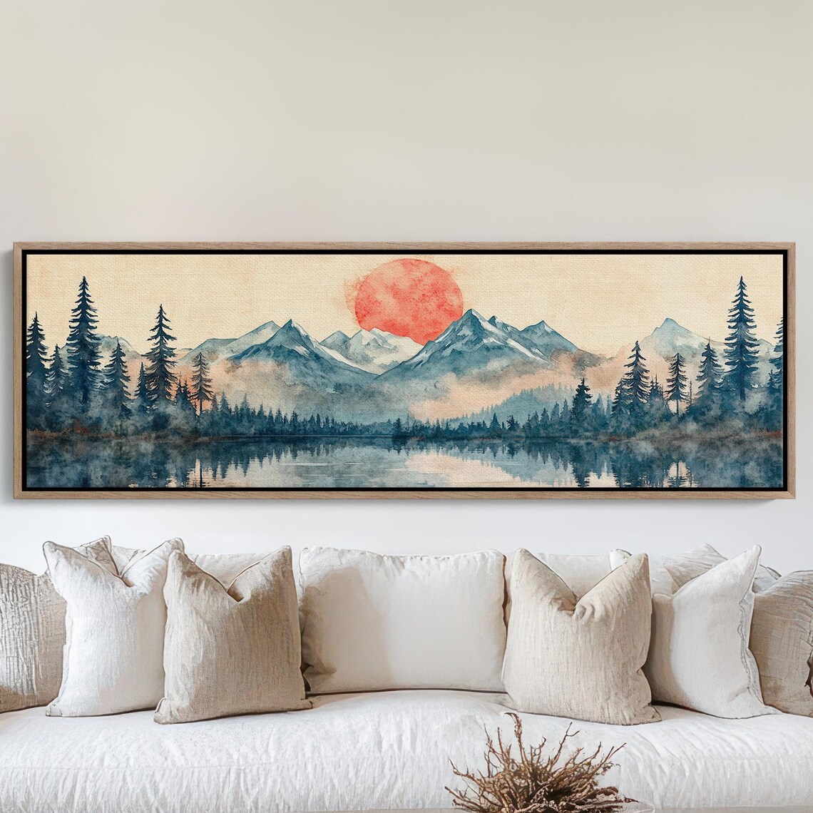 Mount Bear Watercolor Mountain Landscape, Nature Decor
