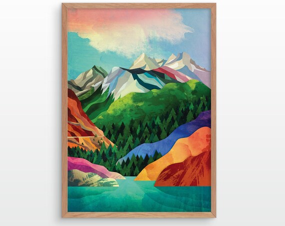 Mountain Landscape Wall Art Print